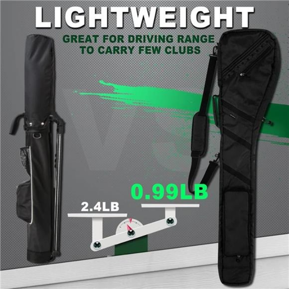 Small Golf Bags, Light Multi-Colour, Sunday Golf Carry Bag Foldable - Picture 3 of 7